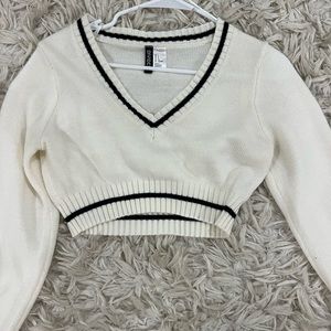 White and black top from h&m